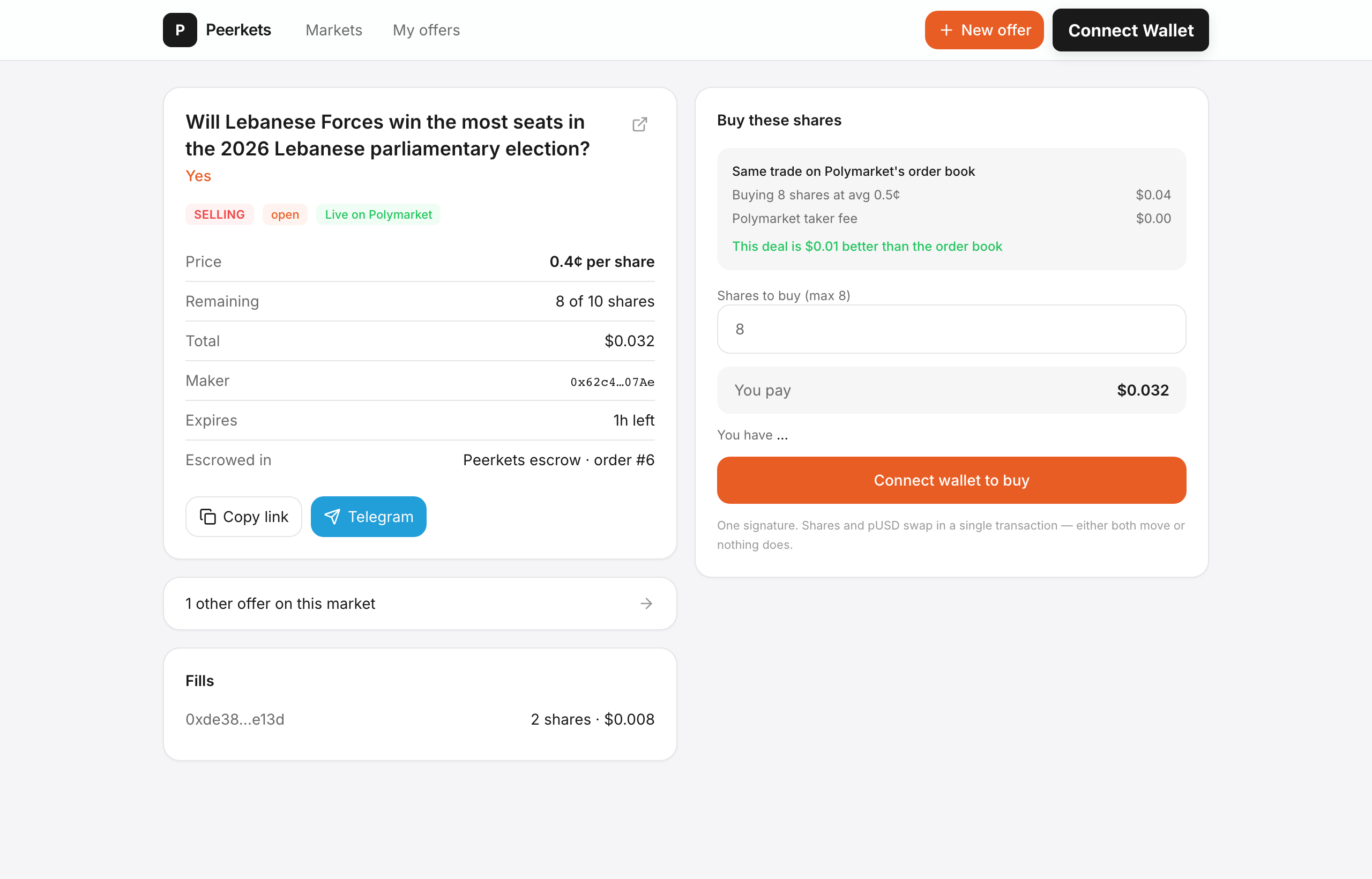 A deal page